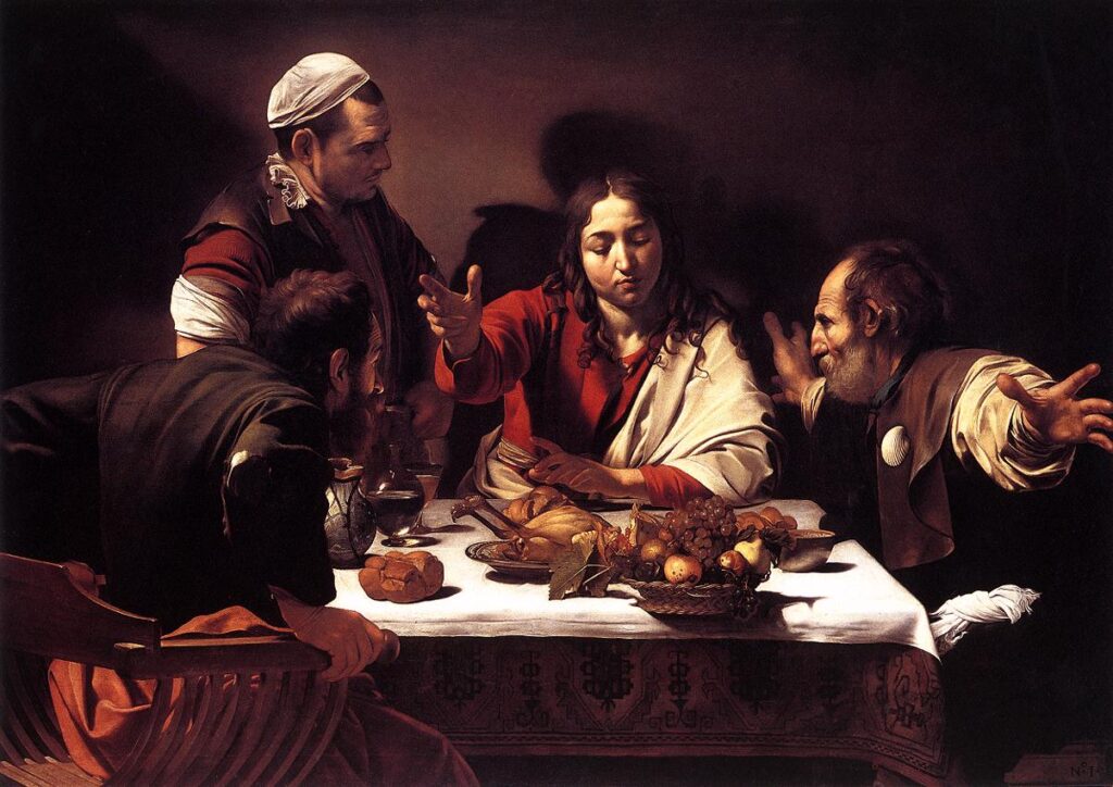 Michelangelo Merisi da Caravaggio, Cena in Emmaus, 1601-1602 (National Gallery, Londra, UK)