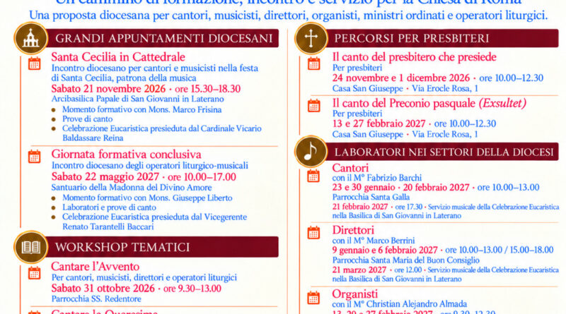 Roma, un anno di formazione per la musica liturgica